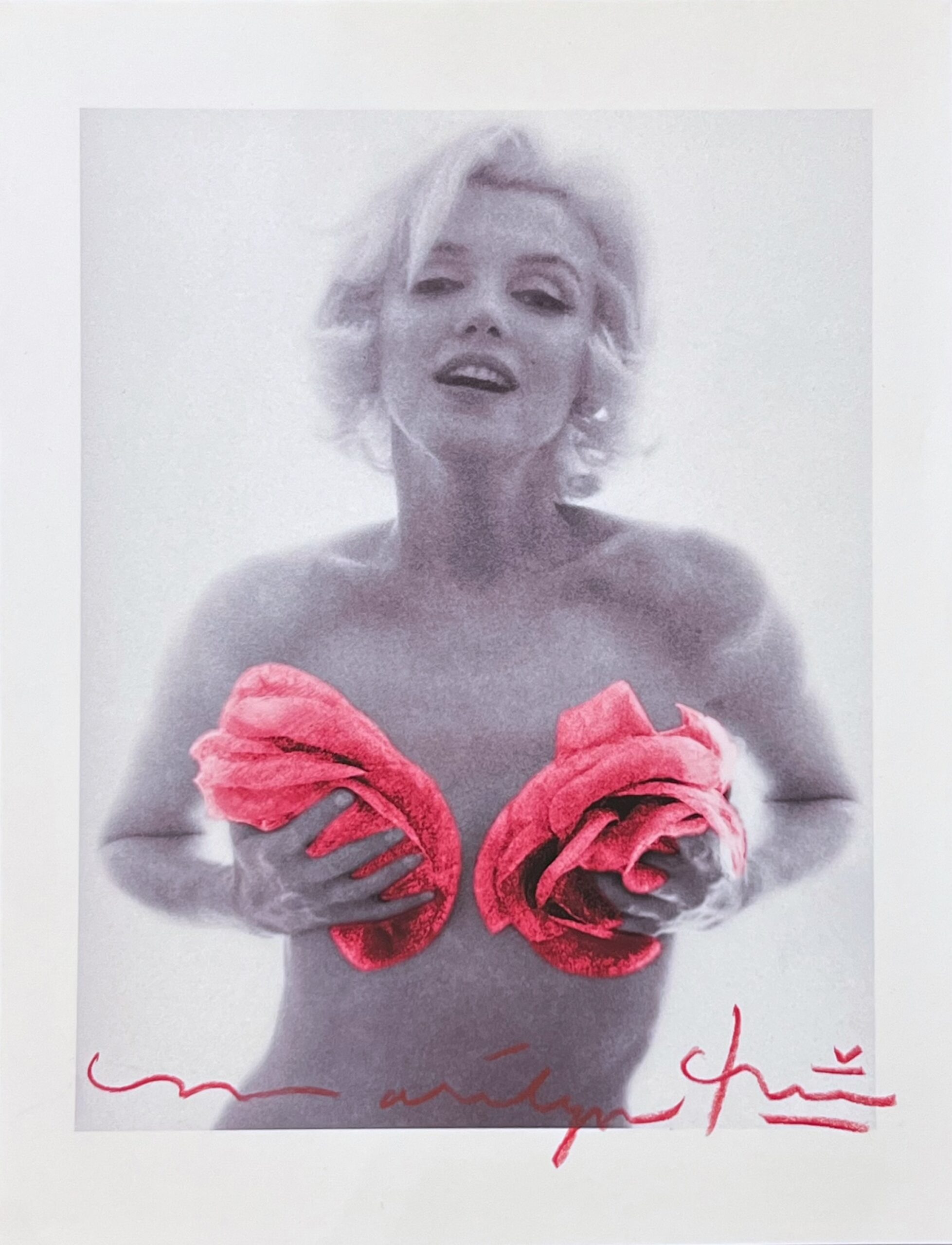 Marilyn with Red Roses by Bert Stern