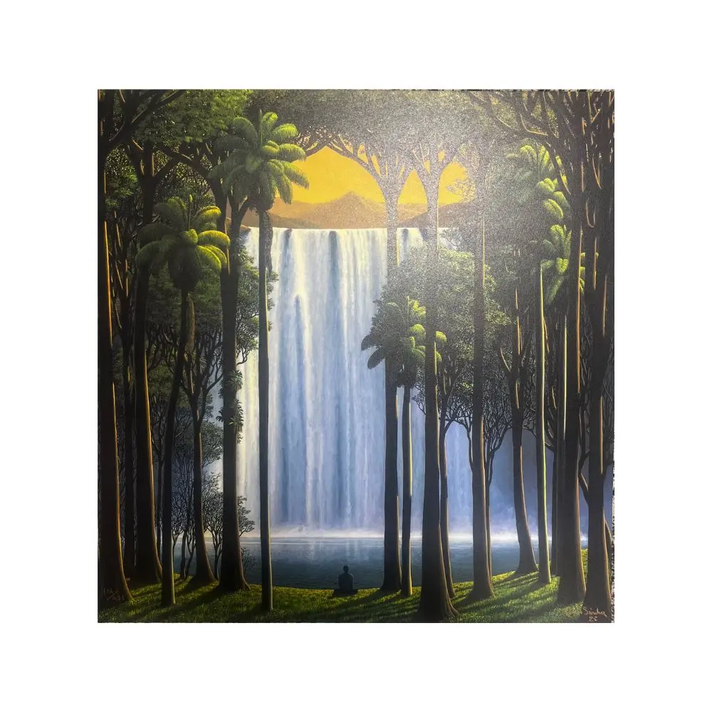 Tomás Sánchez, Cascada como ícono ( 2025) by Tomás Sánchez