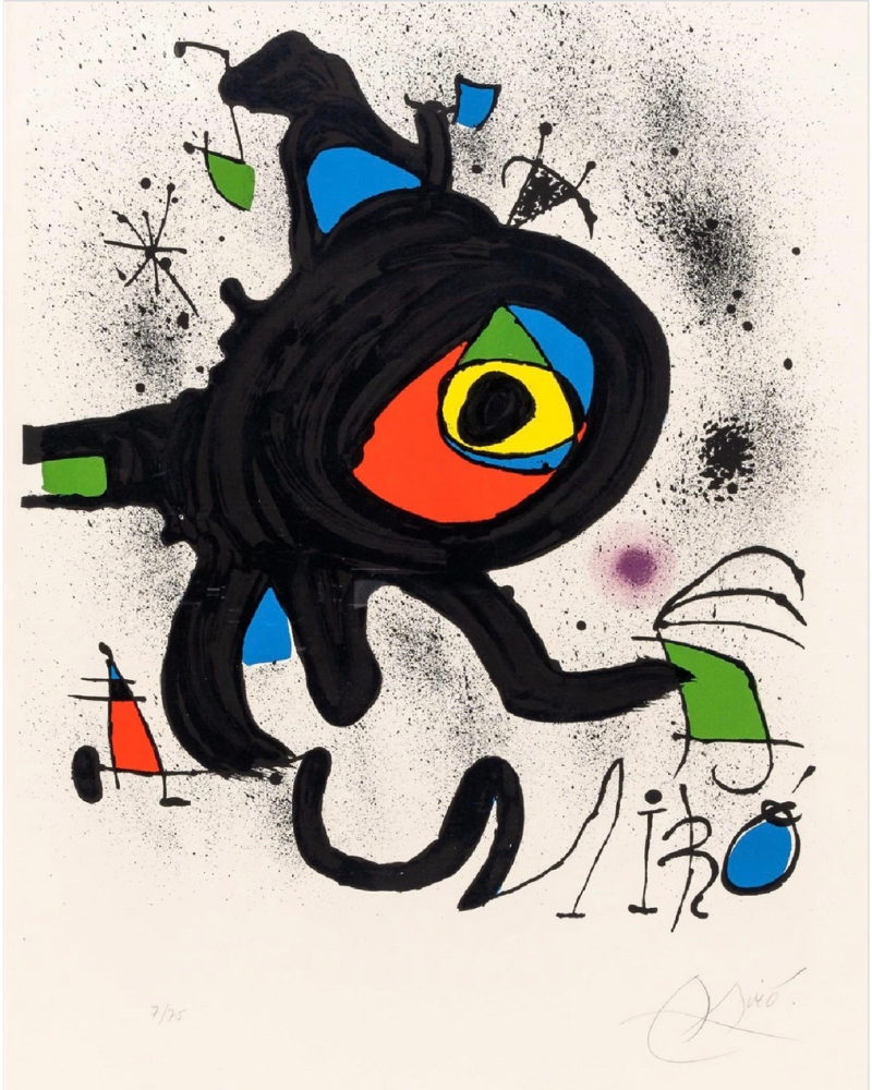 Oeuvre Grave Original by Joan Miro