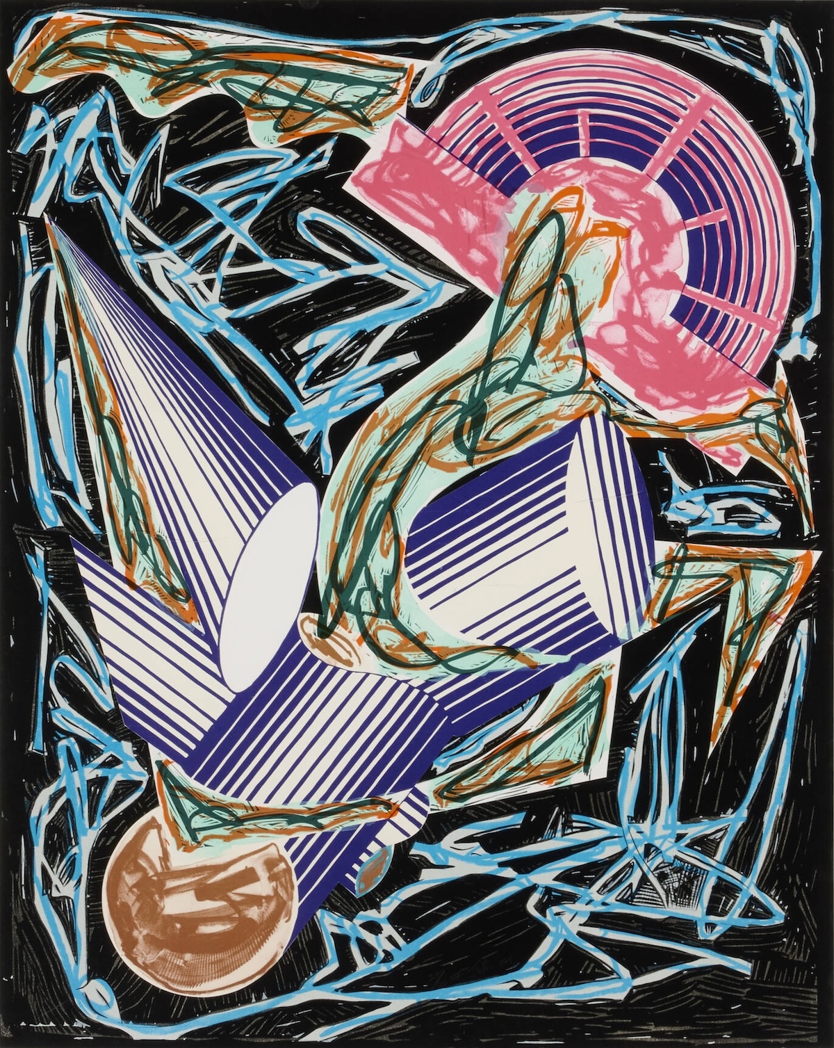 Untitled (Frontispiece from Illustrations after El Lissitzky’s Had Gadya) by Frank Stella