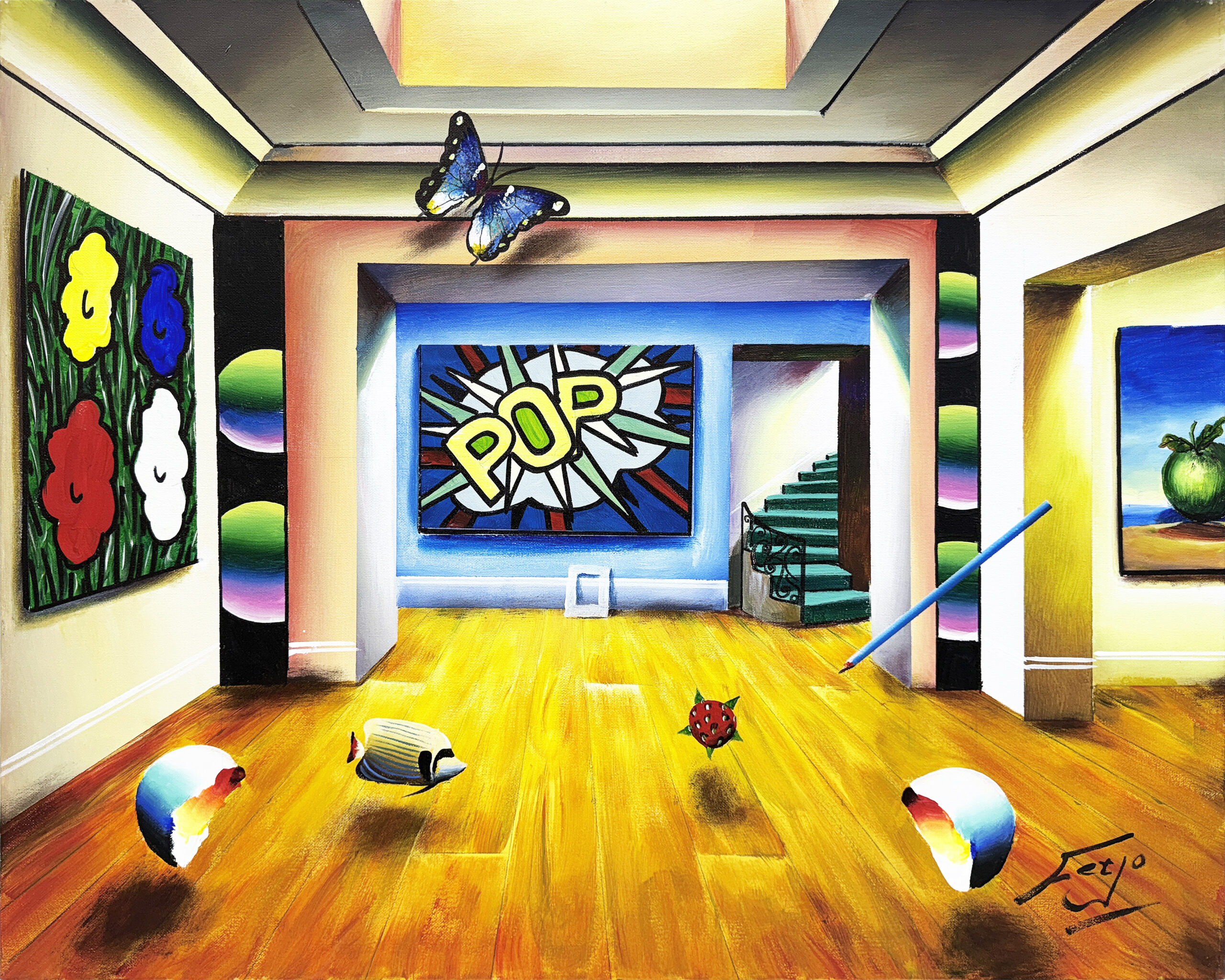 Pop Art Collection (large original painting on canvas) by Ferjo