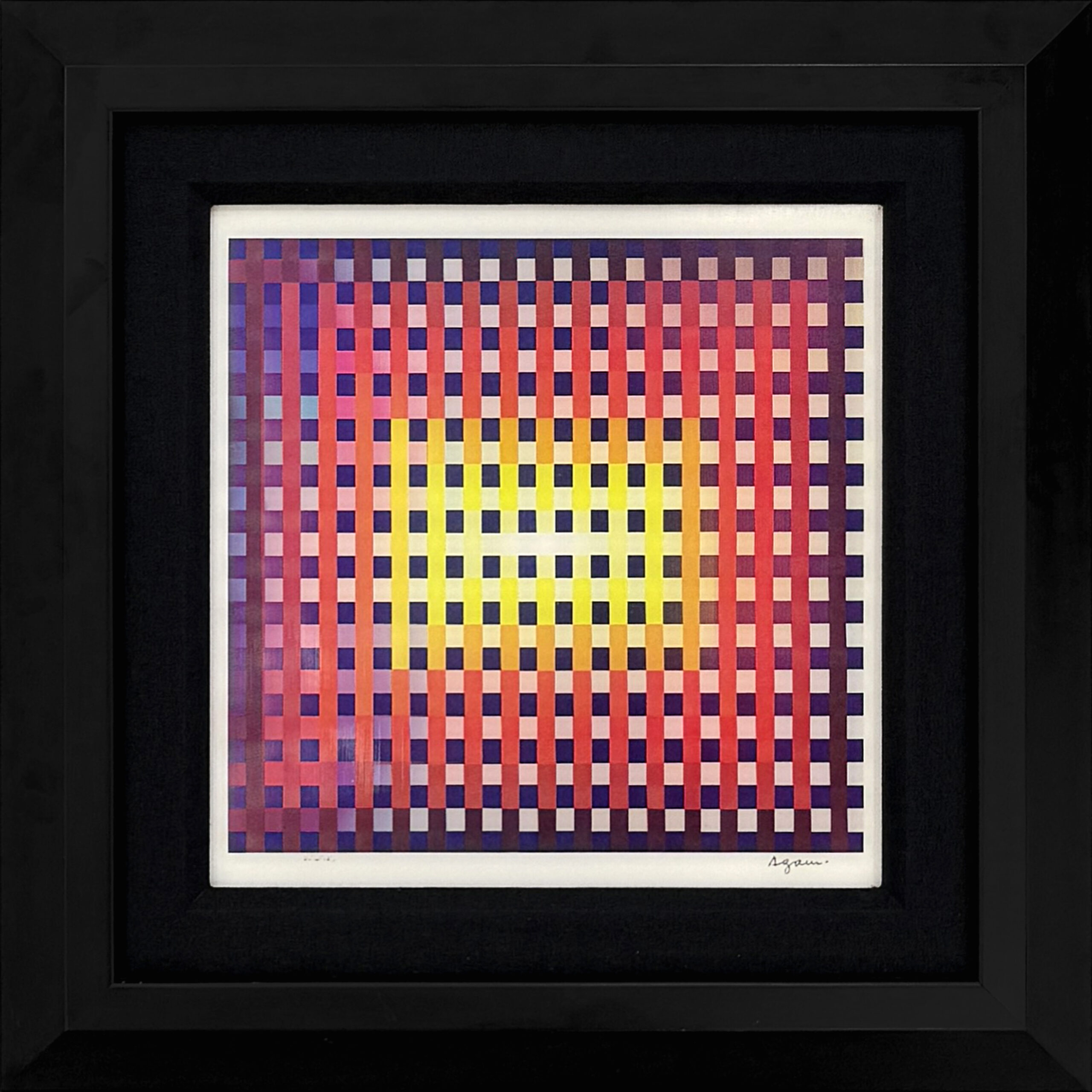 Second Movement (rare framed, signed agamograph – 3D lenticular) by Yaacov Agam