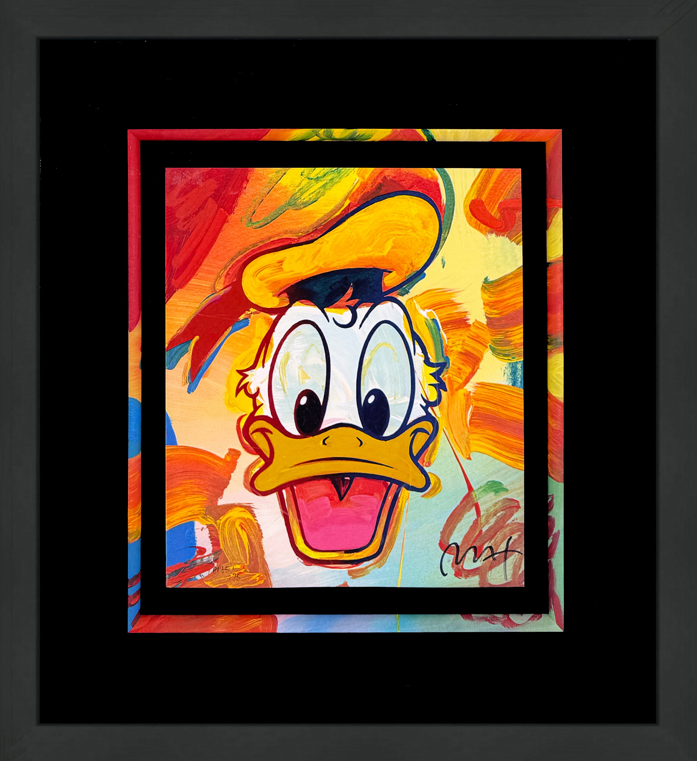Disney: Donald Duck (custom framed hand signed serigraph) by Peter Max