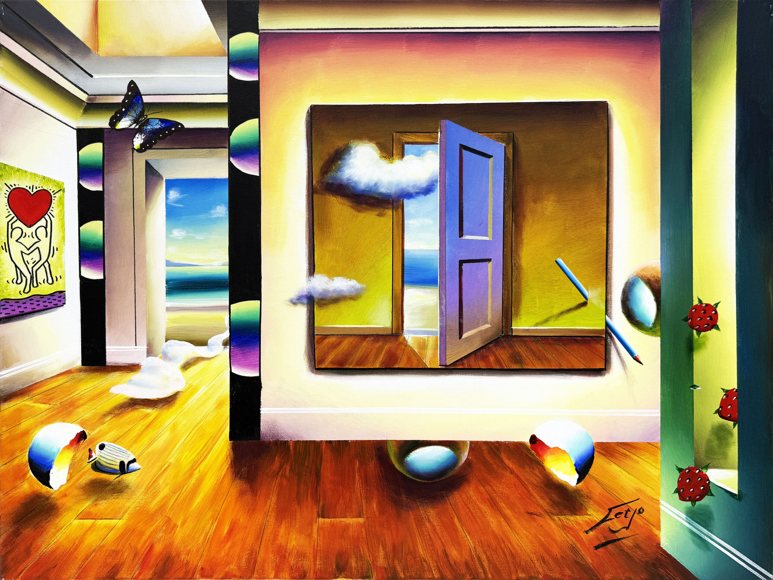 Le Poison (large original painting on canvas) by Ferjo