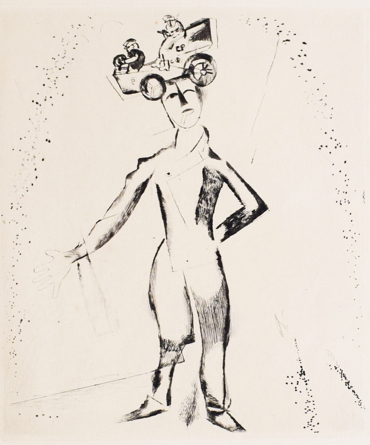 The Automobilist, from: My Life by Marc Chagall