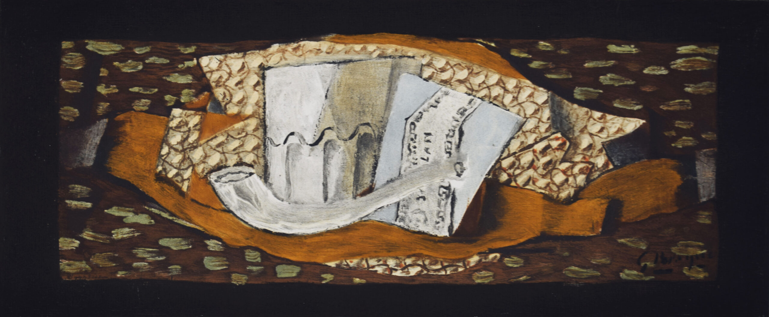 Still life with a Glass and a Pipe by Georges Braque