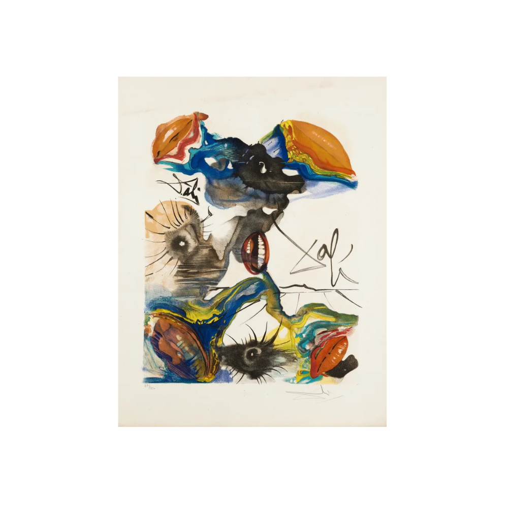 Salvador Dali,Les Bouches – Papillons Surréalistes by Salvador Dalí