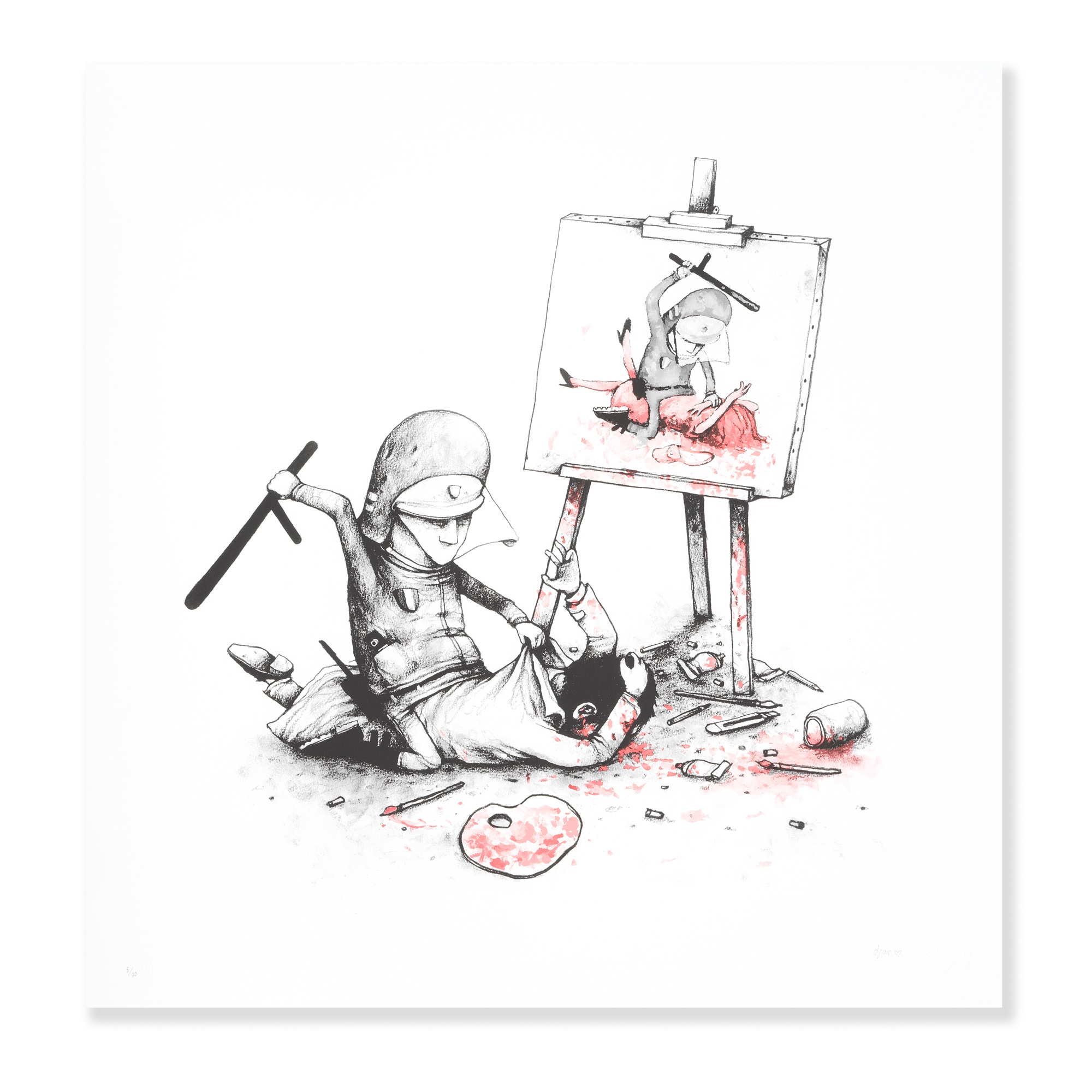 Dran (French 1979-), ‘Free Speech (Red & Black)’, 2009 by Dran