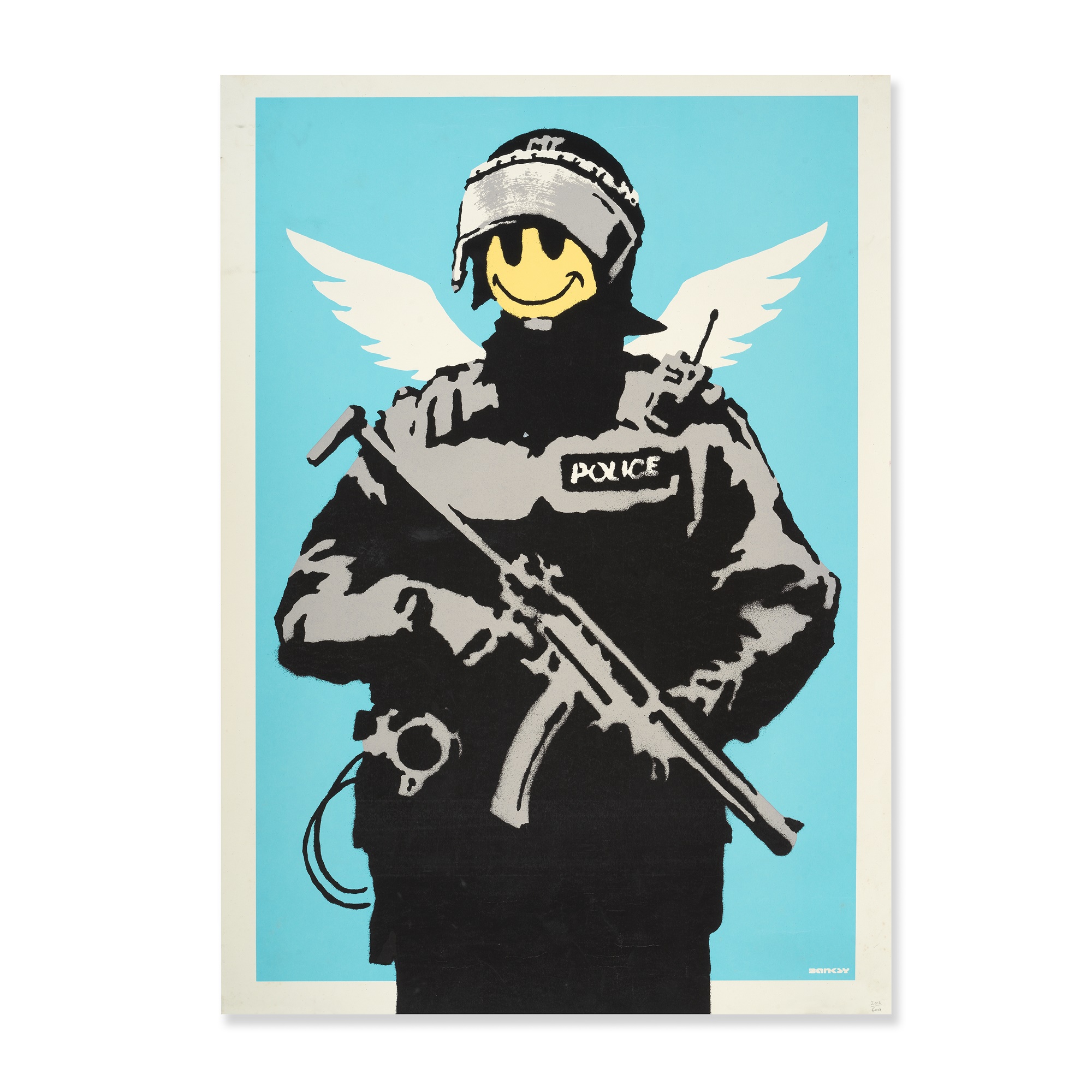 Banksy (British 1974-), ‘Flying Copper’, 2003 by Banksy