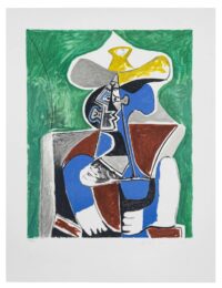 Buste au Chapeau Jaune et Gris by After Pablo Picasso at GallArt.com