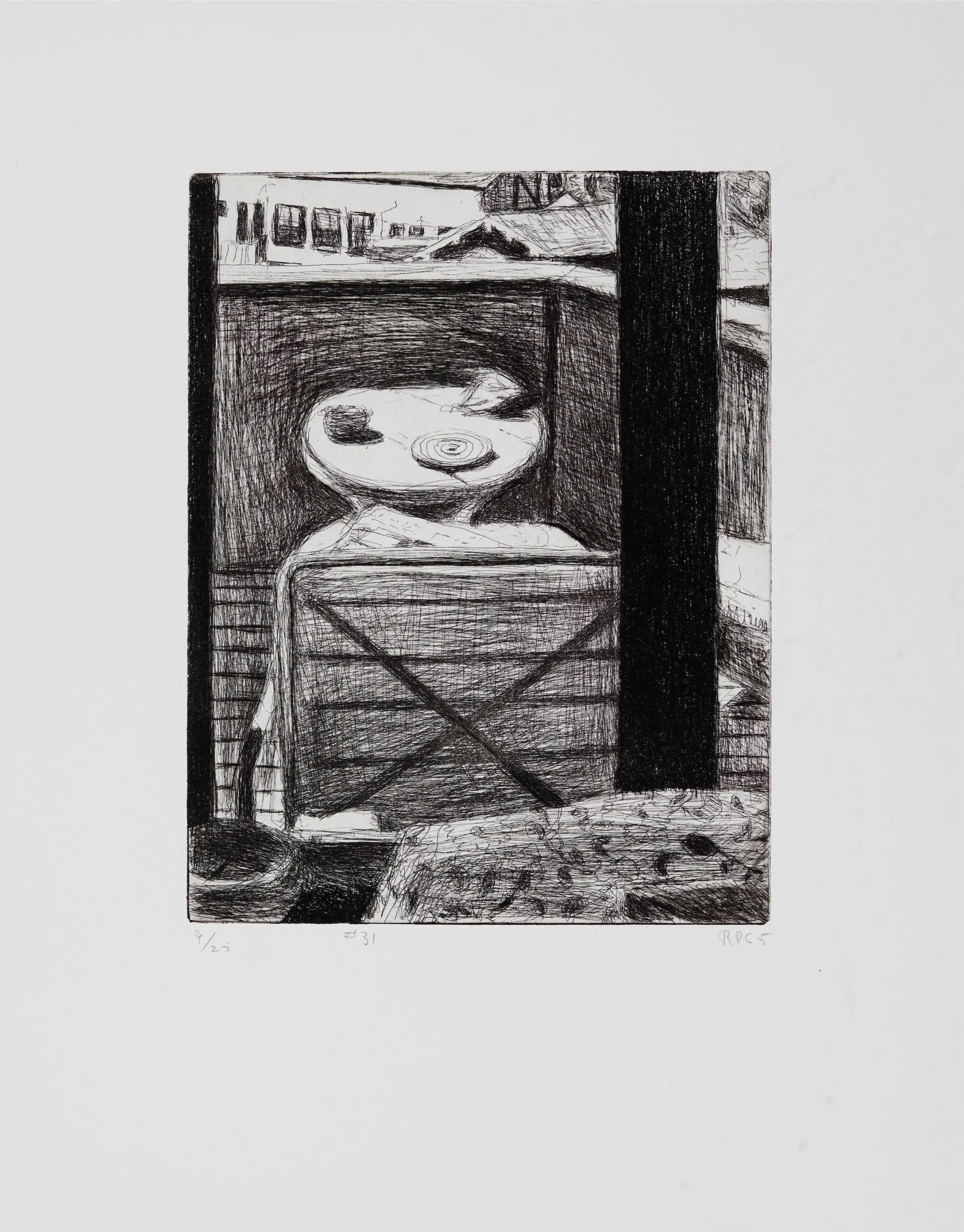 #31 from 41 Etching Drypoints by Richard Diebenkorn
