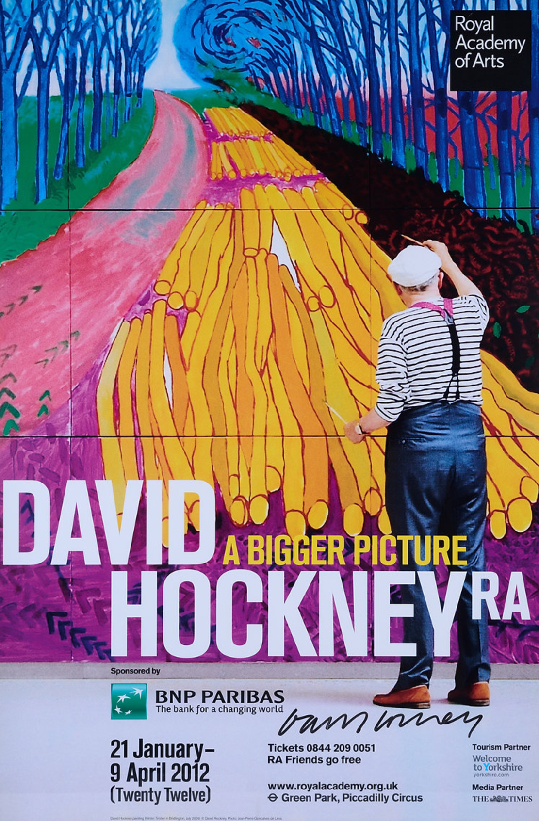 David Hockney Hand-Signed A Bigger Picture – RA Poster by David Hockney