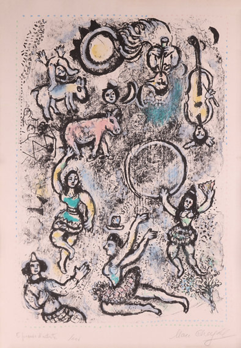 Marc Chagall Les Saltimbanques by Marc Chagall