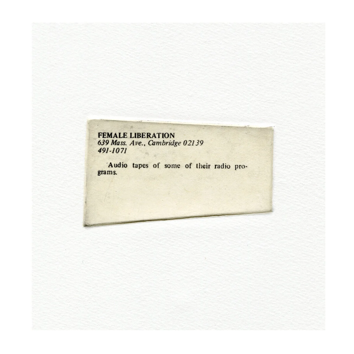 A Journal of Female Liberation by Jennifer Bornstein