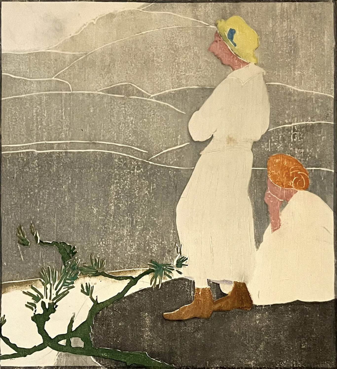 Mountain Women (Two Women in White on a Hill) by Edna Boies Hopkins