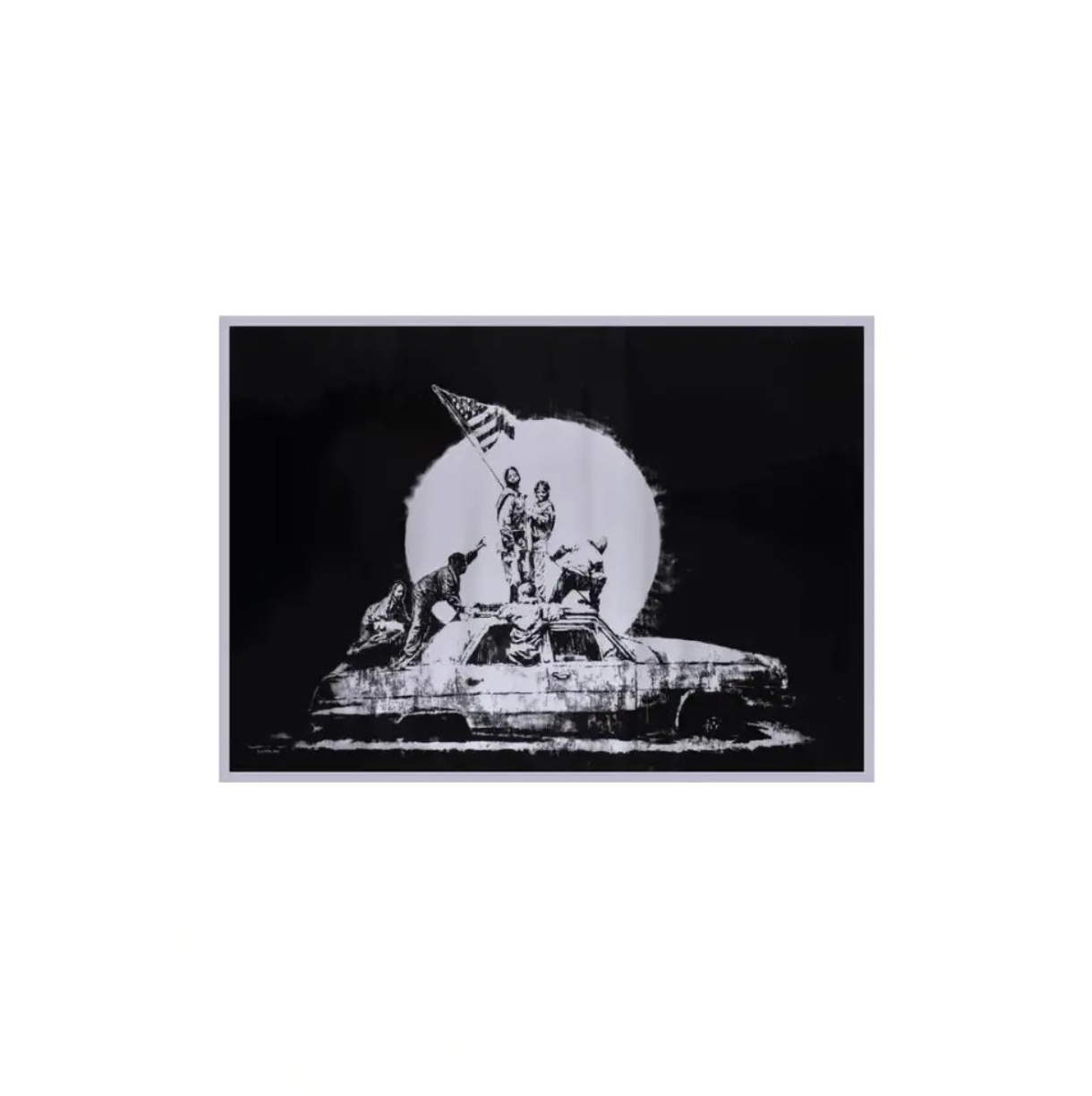 BANKSY, Silver Flag (2006) by Banksy
