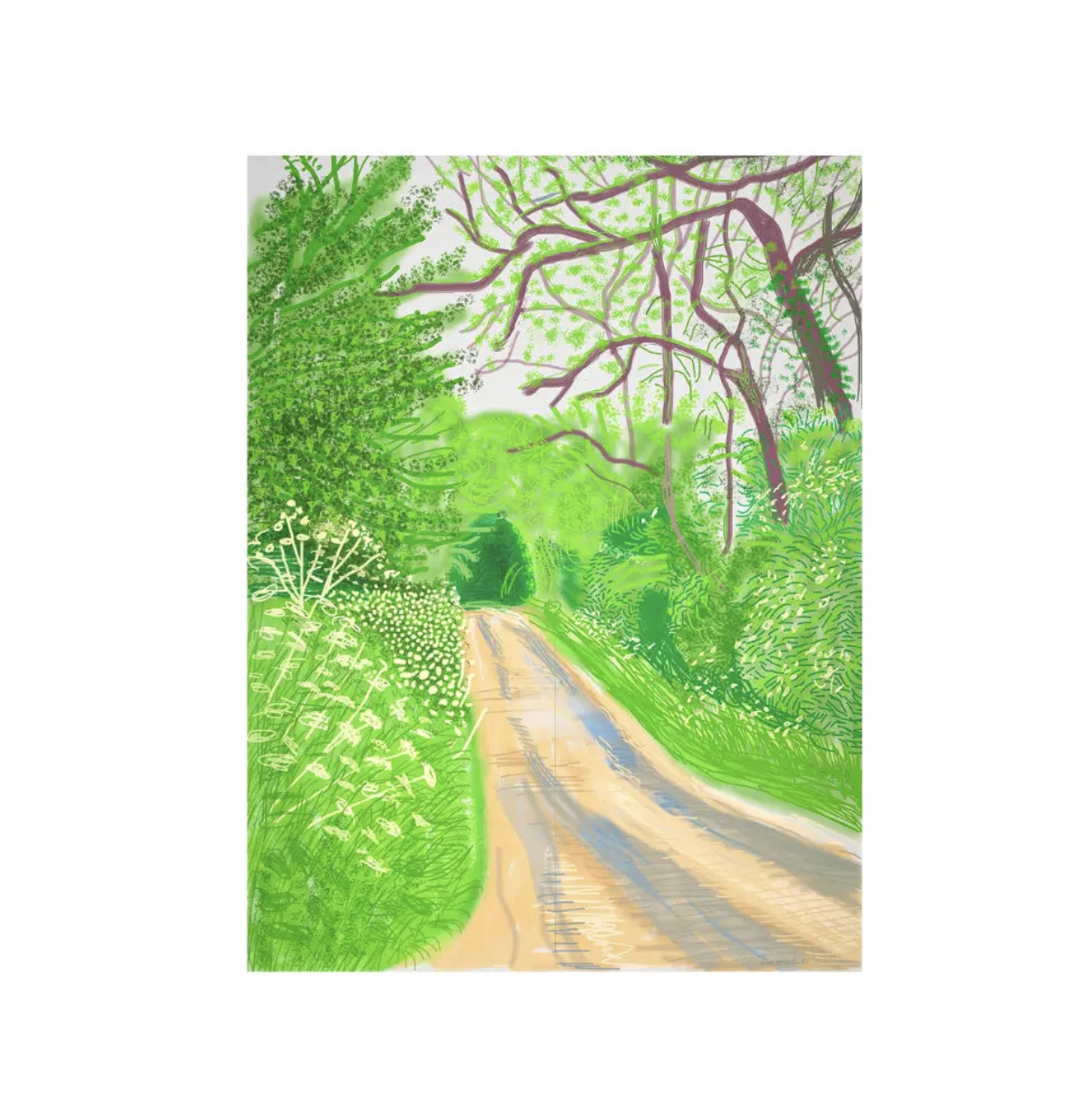 David Hockney, The Arrival of Spring in Woldgate, East Yorkshire in 2011 by David Hockney