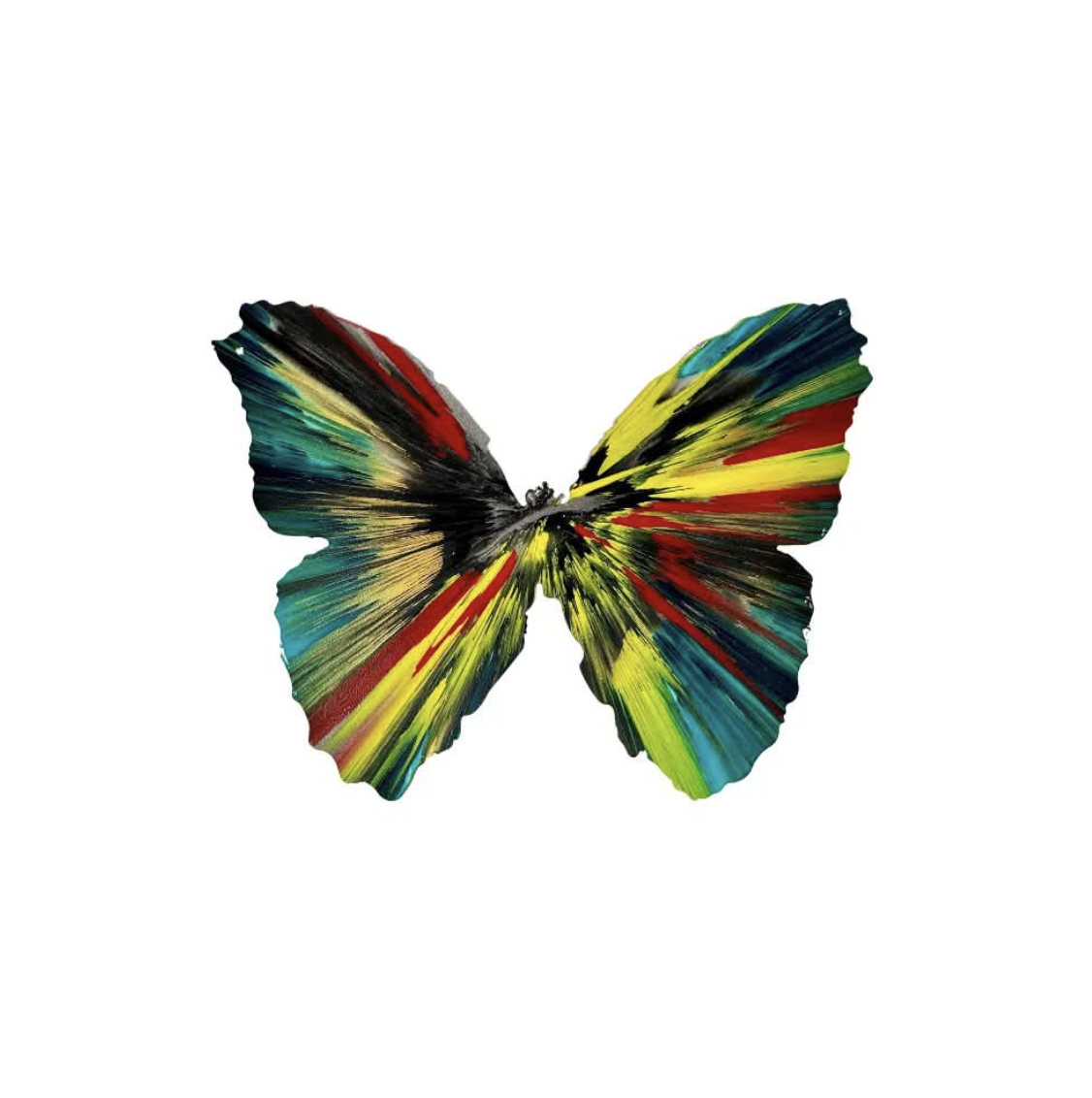 Damien Hirst, Spin Painting Butterfly Shape (2009) by Damien Hirst