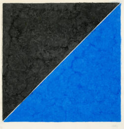 Colored Paper Image XV (Dark Gray and Blue) by Ellsworth Kelly at Susan Sheehan Gallery