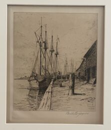 Dock at Manitowok by Berthe E. Jaques at Chicago Fine Prints