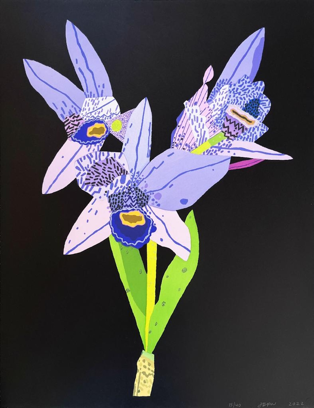 Dogface Purple Orchid by Jonas Wood