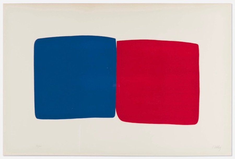 Dark Blue and Red (Bleu foncé et rouge) by Ellsworth Kelly