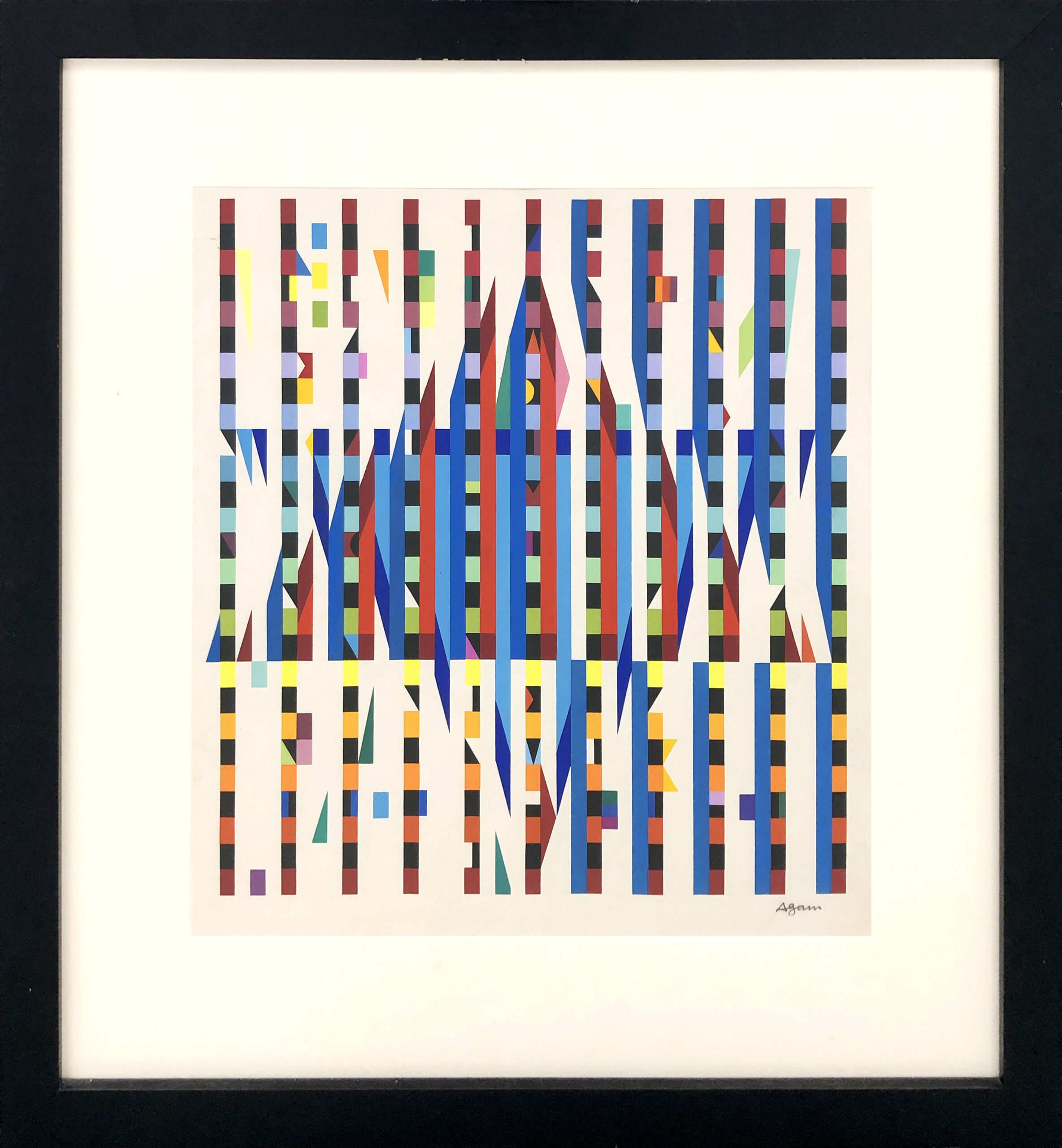 Love Star Of David (original gouache on paper) by Yaacov Agam