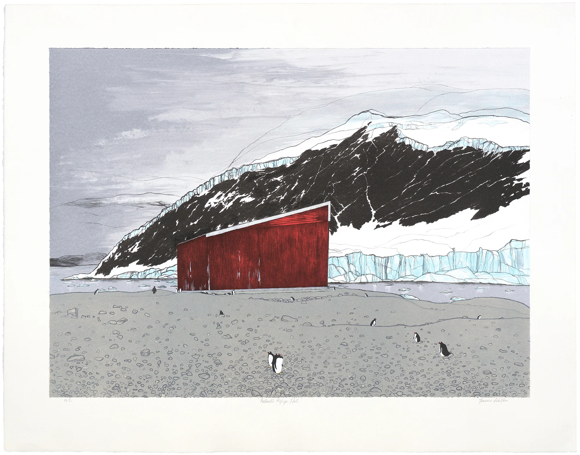 Antarctic Refuge Hut by Frances Walker
