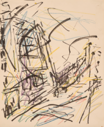 Frank Auerbach Study for Mornington Crescent Winter Morning by Frank Auerbach at Clifton Gallery