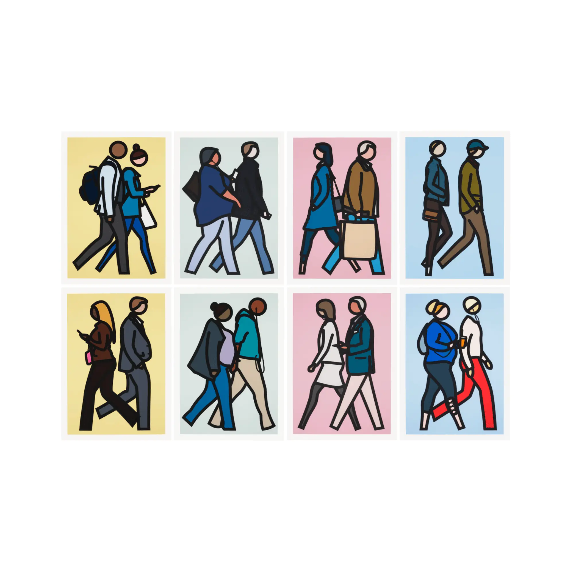 Julian Opie, New York Couples, 2019 by Julian Opie