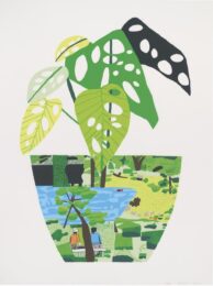 Landscape Pot with Plant by Jonas Wood at Hamilton-Selway Fine Art