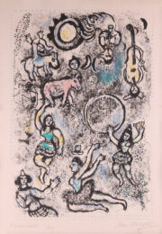 Marc Chagall Les Saltimbanques by Marc Chagall at Clifton Gallery