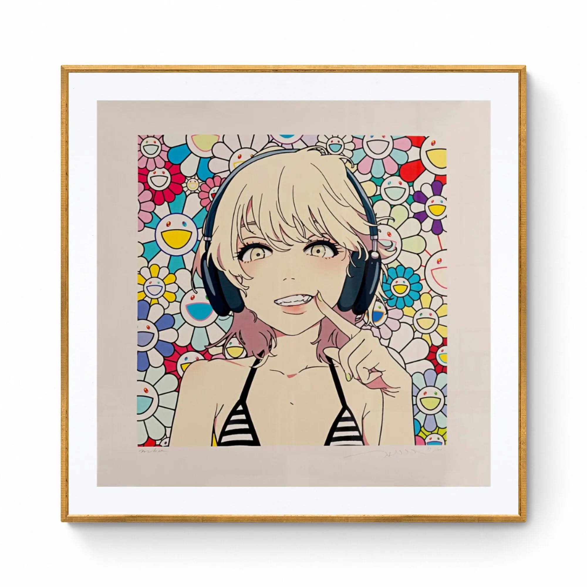 Murakami Takashi, Smile 01 w M.F (2022) by Takashi Murakami