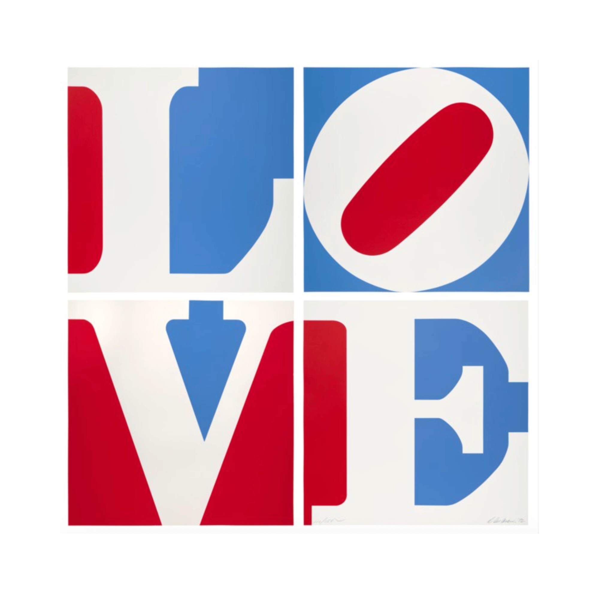 Robert Indiana, Four Panel Love, 1972 by Robert Indiana