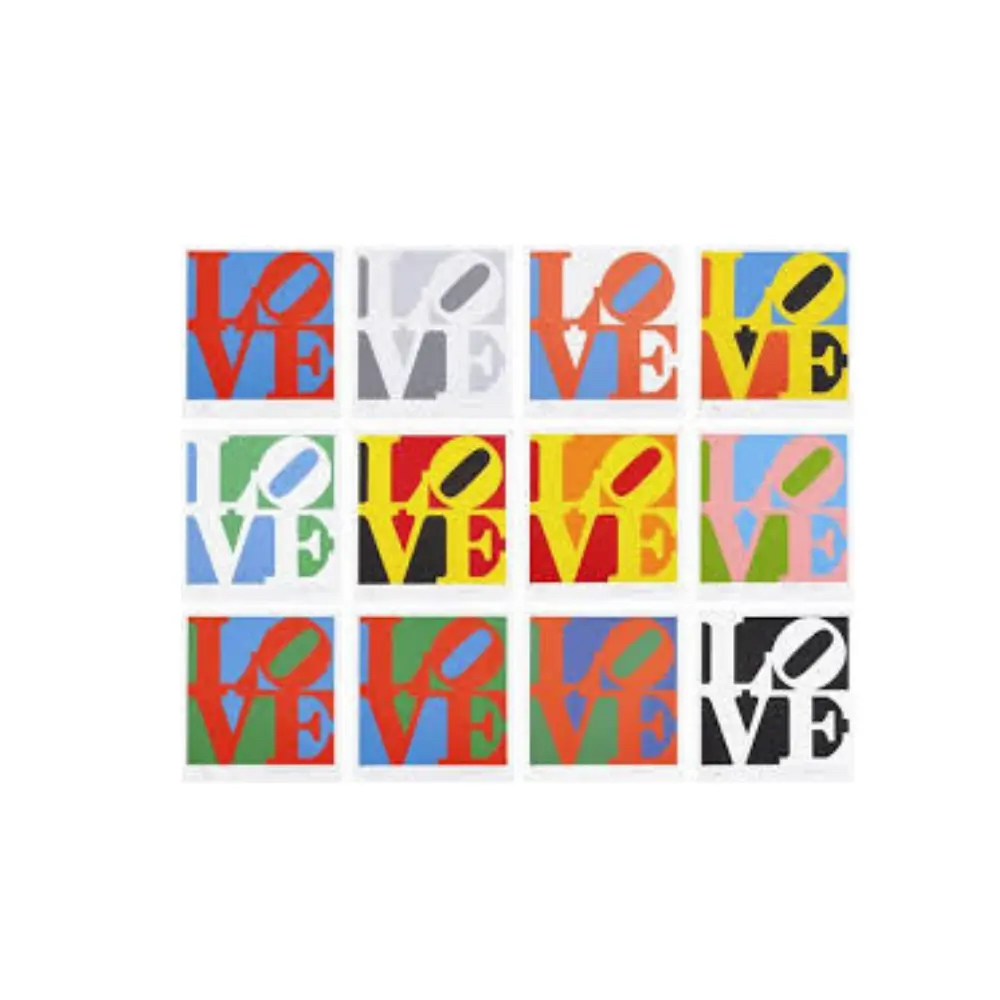 The Book of Love (Portfolio of 12 Screenprints) by Robert Indiana