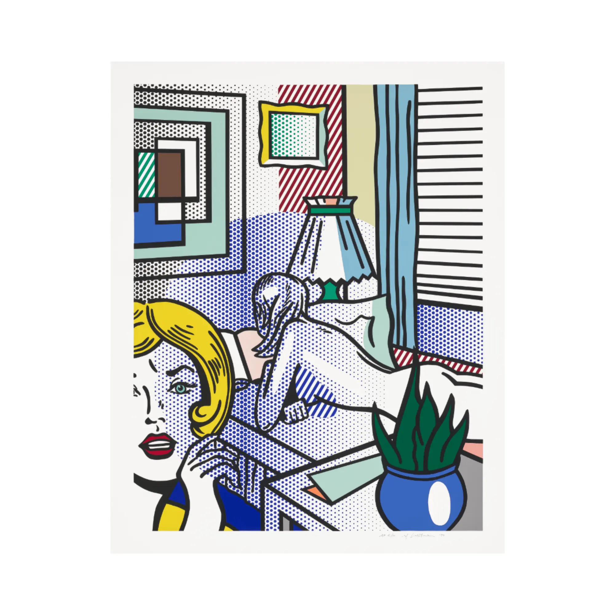 Roy Lichtenstein, Roommates, from Nudes 1994 by Roy Lichtenstein