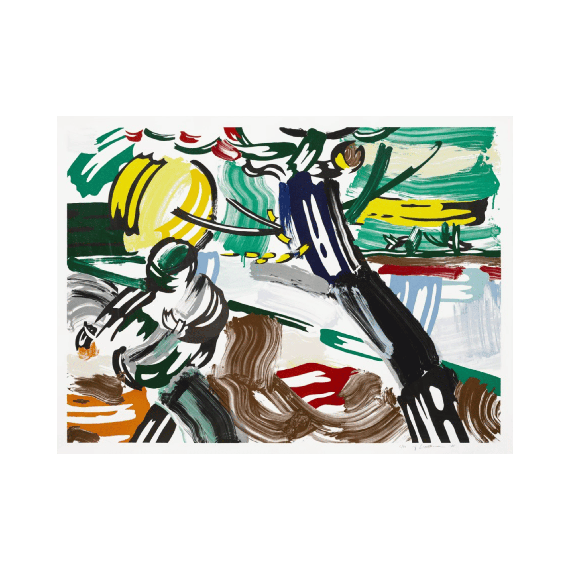 Roy Lichtenstein, The Sower, from Landscapes Series 1985 by Roy Lichtenstein