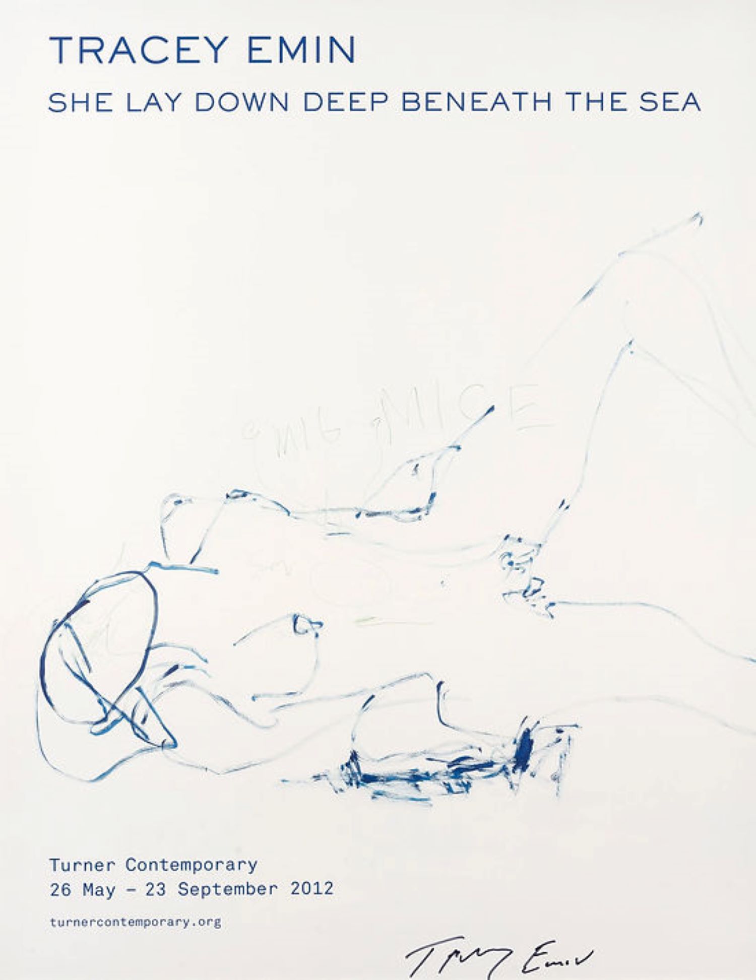 She Lay Down Deep Beneath the Sea Hand-Signed by Tracey Emin