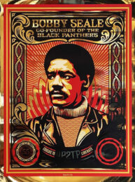 Shepard Fairey Bobby Seale: Educate to Liberate (Gold Foil) by Shepard Fairey at Clifton Gallery