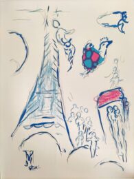 Sketch for the Angel of Mozart by Marc Chagall at Epicentrum Art Gallery