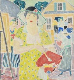 The Art Student, the Painting Class by B.J.O. Nordfeldt at Susan Sheehan Gallery