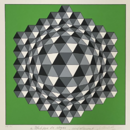 Untitled (Green) by Victor Vasarely at Puccio Fine Art