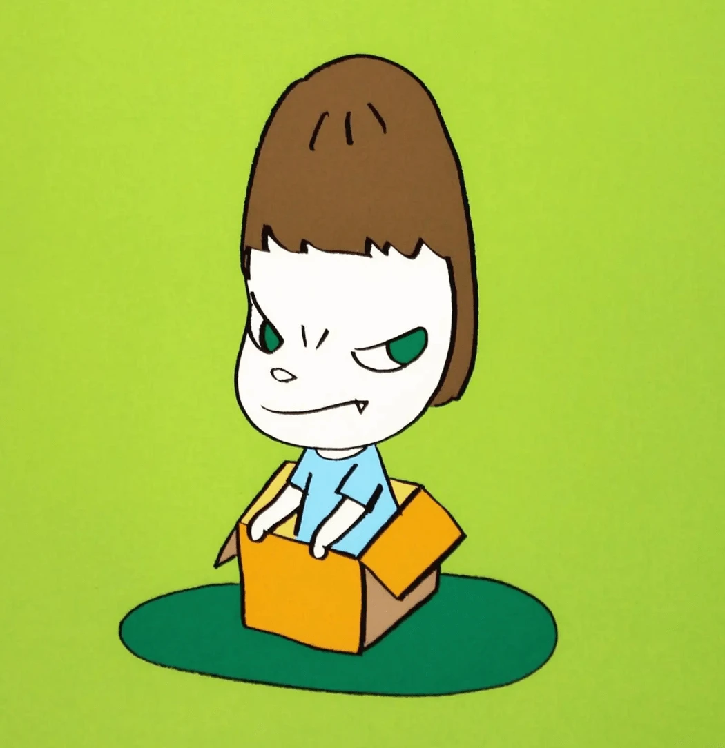 Yoshitomo Nara, Girl in a Box (2001) by Yoshitomo Nara
