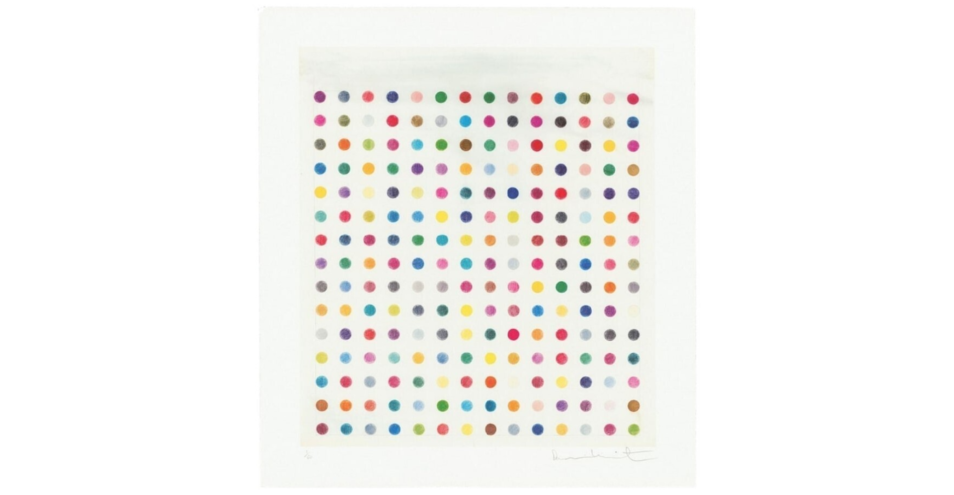 Damien Hirst (British 1965-), ‘Untitled B (Spot Drawing)’, 2025 by Damien Hirst