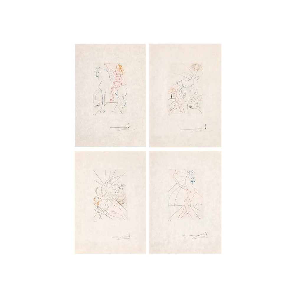 Salvador Dali,Le Triomphe – La Parade – L’Adoration – Hippofemme (from Femmes et chevaux) by Salvador Dalí