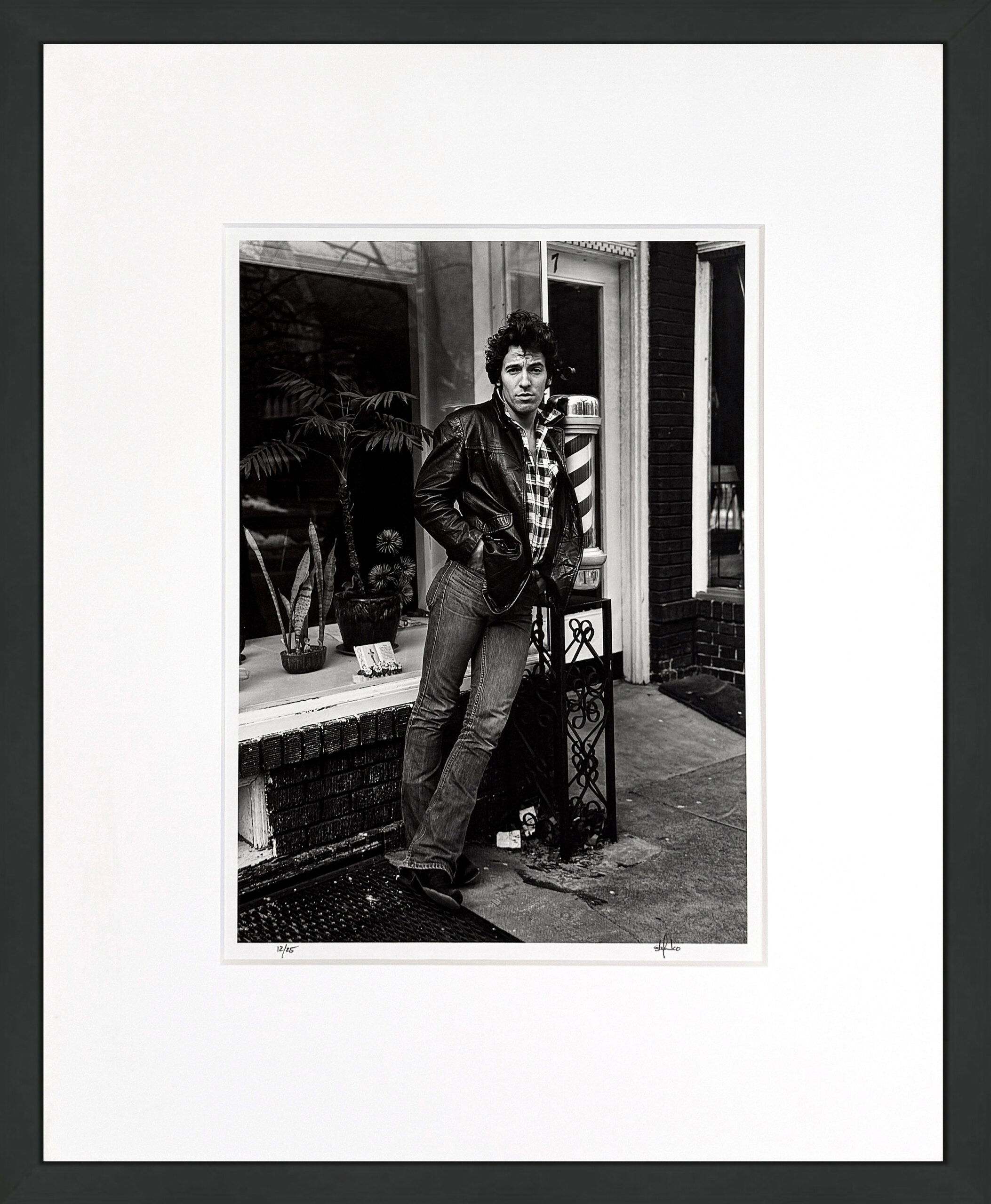 Bruce Springsteen, Frank’s Barbershop (1978), hand signed print by Frank Stefanko