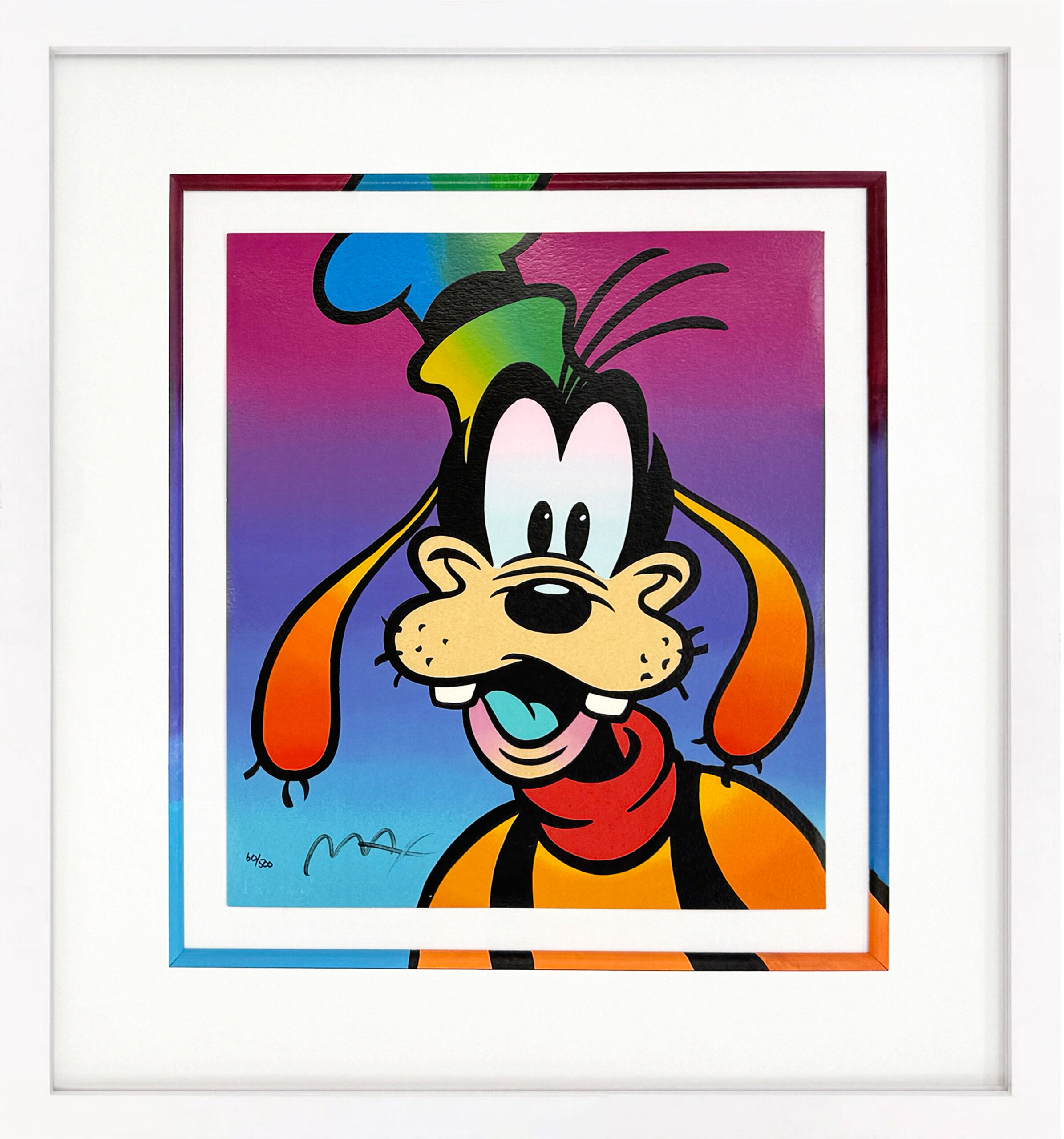 Disney: Goofy (custom framed hand signed serigraph) by Peter Max
