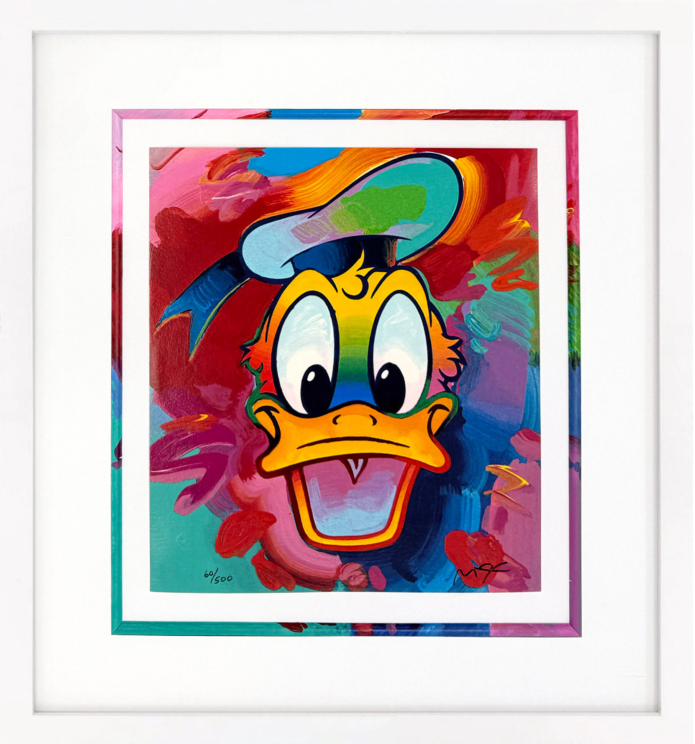 Disney: Donald Duck (custom framed hand signed serigraph) by Peter Max