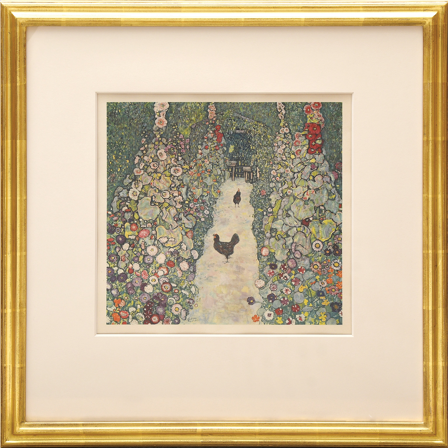 Bauerngarten mit Hühnern by Gustav Klimt