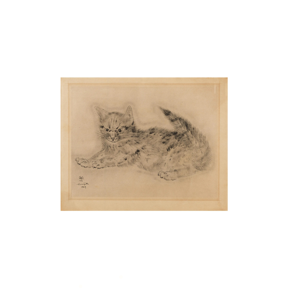 Tsuguharu Fujita – Chat (Abihail) 1929 by Tsuguharu Foujita